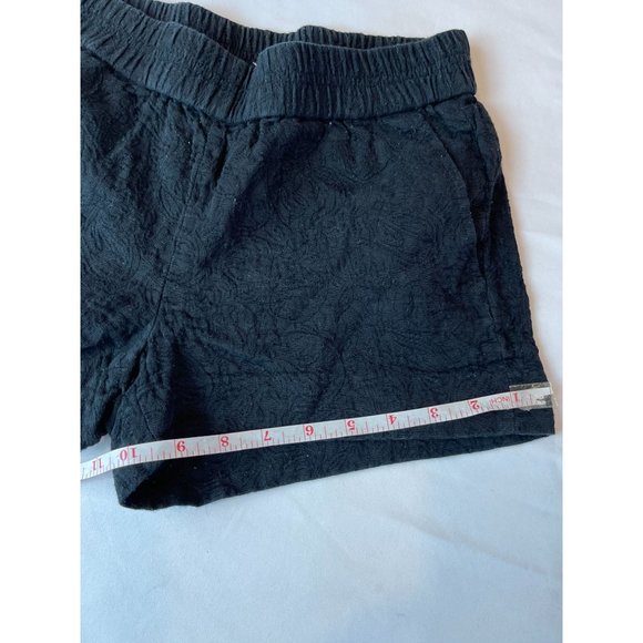 J. Crew Womens Floral Jacquard Embossed Boardwalk Pull On Shorts Black Size 00 - Picture 6 of 9
